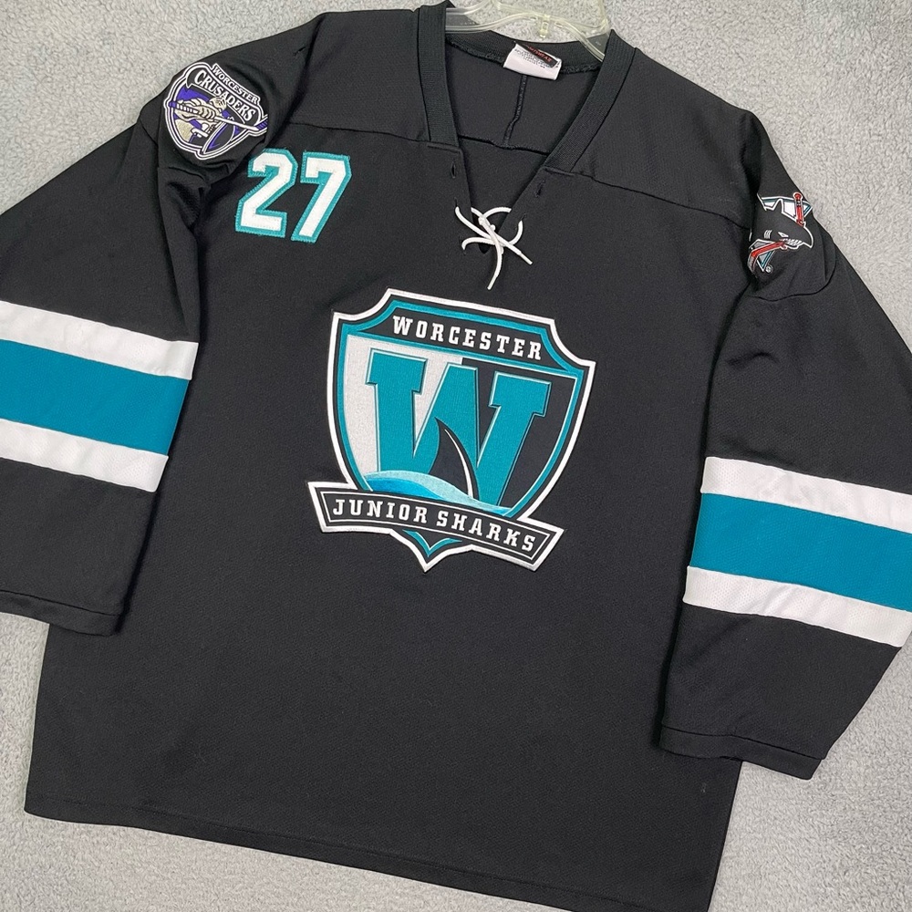 Vintage Worcester junior sharks gustavson hockey‎ jersey